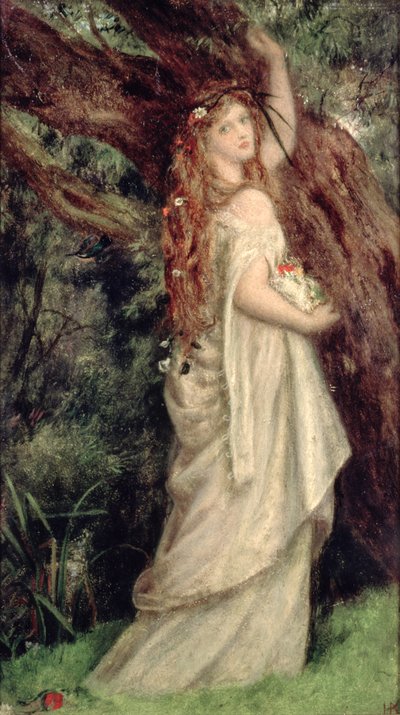 Ophelia door Arthur Hughes
