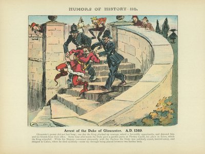 Arrestatie van de hertog van Gloucester. 1389 na Christus (kleurenlitho) door Arthur Moreland
