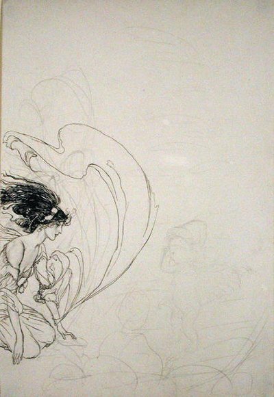 Bij de pomp door Arthur Rackham