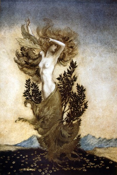 Comus, een masker ter ere van kuisheid door Arthur Rackham