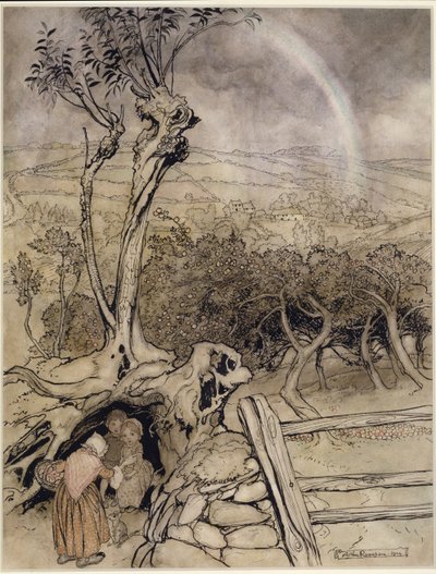 Precies waar de regenboog eindigt door Arthur Rackham
