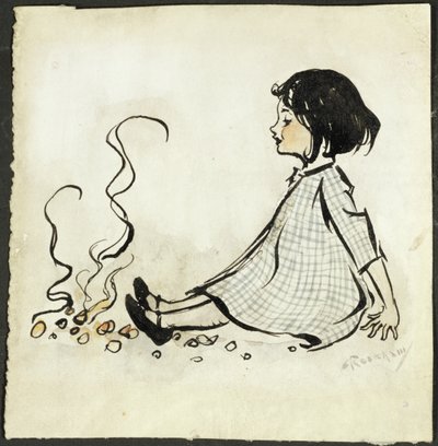 Kleine Polly Flinders door Arthur Rackham
