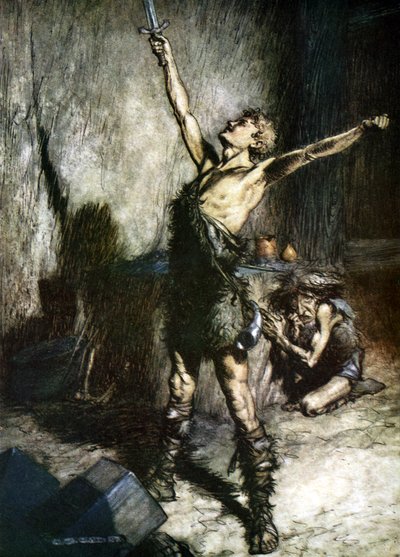 Siegfried door Arthur Rackham