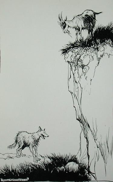 De Wolf en de Geit, illustratie uit 