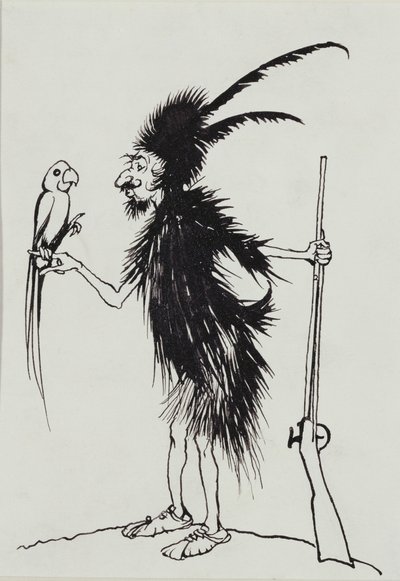 Ting-a-Ting Tang Arme Oude Robinson Crusoe door Arthur Rackham