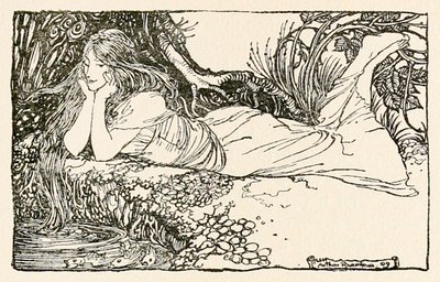 Undine kijkt in het water, uit 