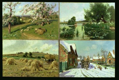 De vier seizoenen (set van vier) door Arthur Walker Redgate