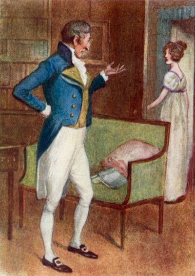 Illustratie voor Trots en Vooroordeel door Jane Austen door Arthur Wallis Mills