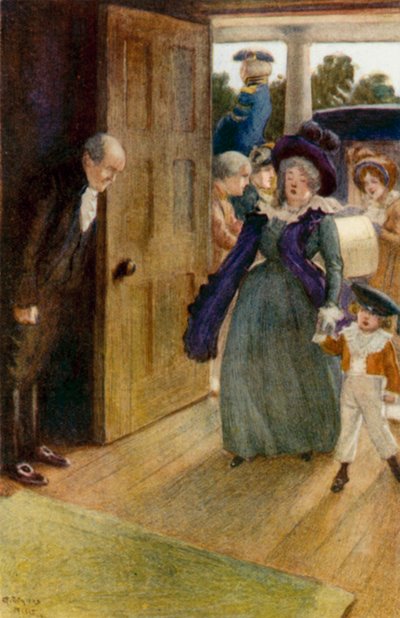 Illustratie voor Trots en Vooroordeel door Jane Austen door Arthur Wallis Mills