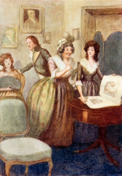 Illustratie voor Trots en Vooroordeel door Jane Austen door Arthur Wallis Mills