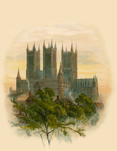 Kathedraal van Lincoln, Zuidwest door Arthur Wilde Parsons
