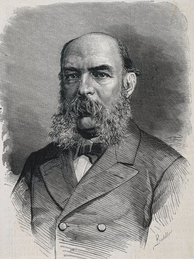 AMADOR DE LOS RIOS, Jose (1818-1878). Engelse historicus en semitisch. La Ilustracion Espanola y Americana. Gravure. door Artist Unknown