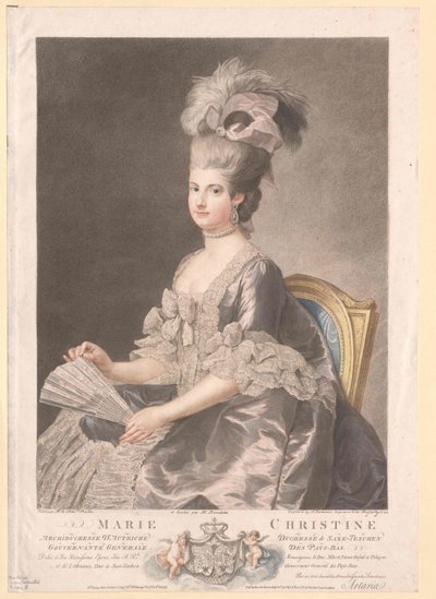 Aartshertogin van Oostenrijk Marie Christine door Artist Unknown