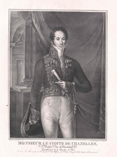 Augustin-Jean-Baptiste-Louis-Marie Comte Chazelles door Artist Unknown
