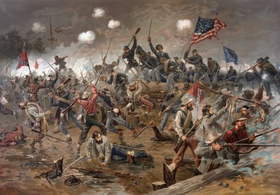 Slag bij Spotsylvania Court House, Virginia, Amerikaanse Burgeroorlog door Artist Unknown