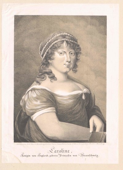 Caroline Amalie van Brunswijk-Wolfenbuettel, door Artist Unknown