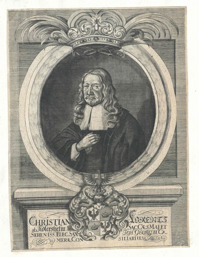 Christian Lorenz Adlershelm (afdruk) door Artist Unknown