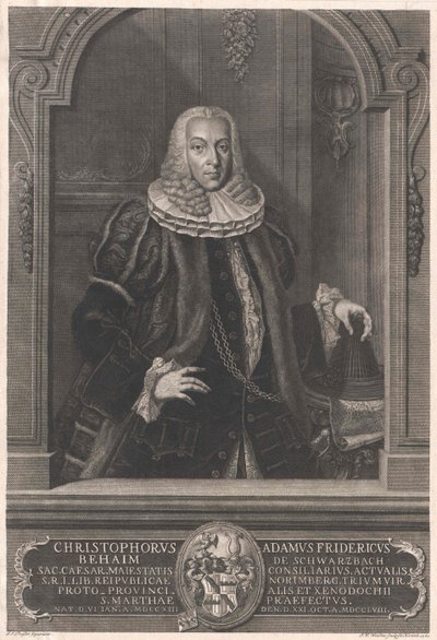 Christoph Adam Frederick Behaim von Schwarzbach door Artist Unknown