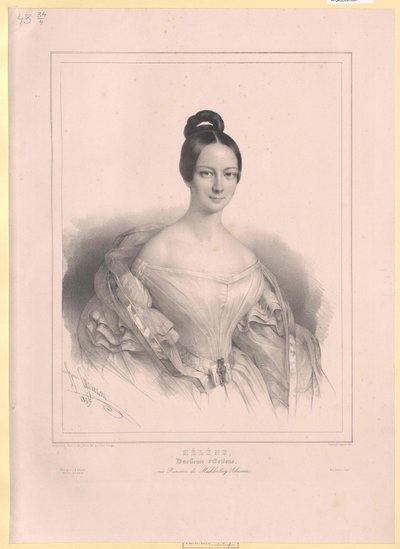 Hertogin van Mecklenburg-Schwerin Helen door Artist Unknown