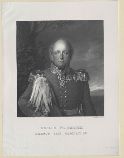 Hertog van Cambridge Adolf Friedrich door Artist Unknown