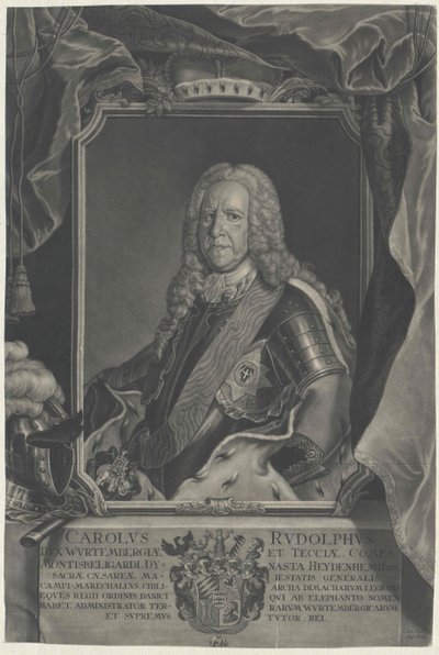 Hertog van Württemberg Karl Rudolf door Artist Unknown