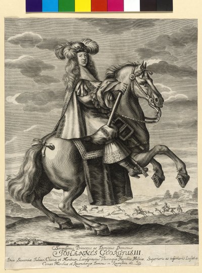 Keurvorst van Saksen Johann George III door Artist Unknown
