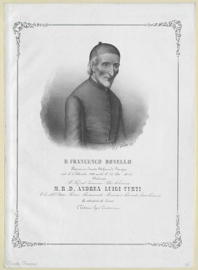 Francesco Bosello (druk) door Artist Unknown