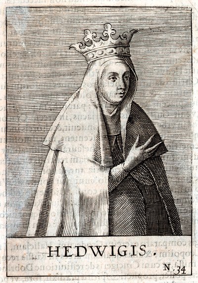 Jadwiga van Polen (gravure) door Artist Unknown