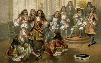 Jean Bart, Franse kaper, aan het hof van koning Lodewijk XIV . door Artist Unknown
