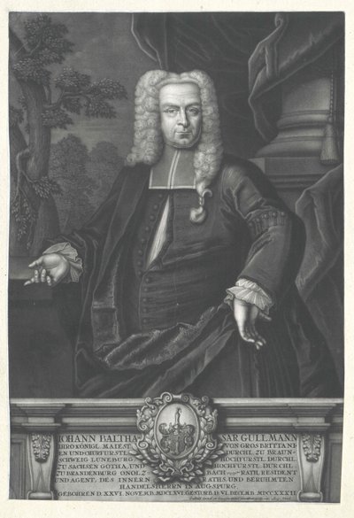 De heer Johann Balthazar Gullmann door Artist Unknown