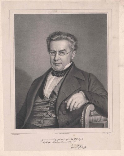 Johann Jakob Hess door Artist Unknown