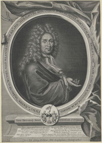 Johann Konrad Brunner (druk) door Artist Unknown