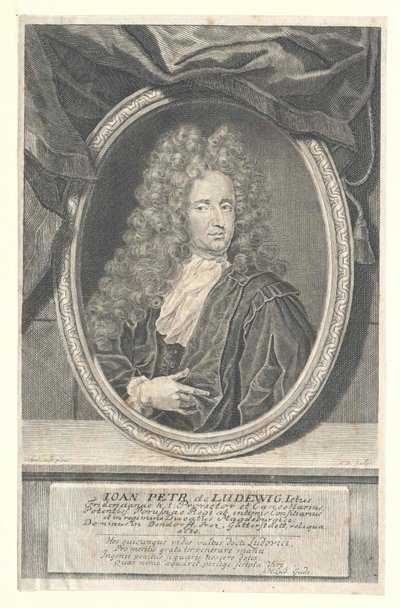 Johann Peter von Ludewig (druk) door Artist Unknown