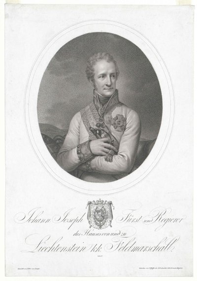 Johann count of Liechtenstein door Artist Unknown