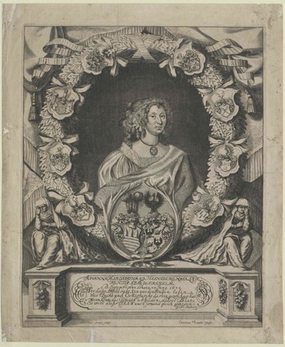 Johanna Margaretha von Lorenz-Adlershelm (afdruk) door Artist Unknown