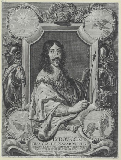 Koning van Frankrijk Lodewijk XIII door Artist Unknown