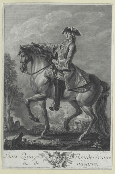 Koning van Frankrijk Lodewijk XV door Artist Unknown