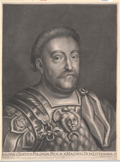 Koning van Polen Johann III Sobieski (druk) door Artist Unknown