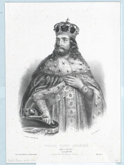 Koning van Servië Stephen Urosch II door Artist Unknown