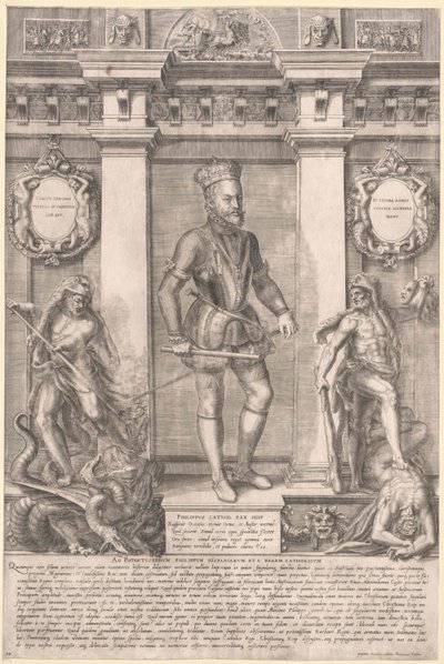 Koning van Spanje Philipp II door Artist Unknown