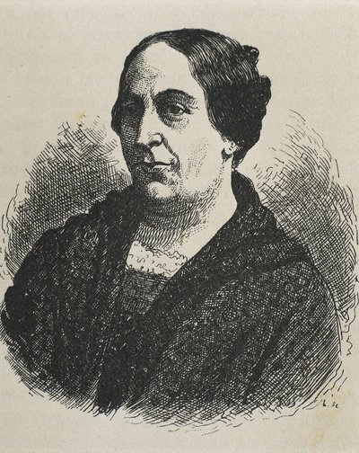 MARIN DEL SOLAR, Mercedes (1804-1866). Schrijver van Chili. Gravure. door Artist Unknown