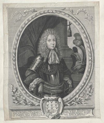 Markgraaf van Brandenburg Christian Albrecht door Artist Unknown