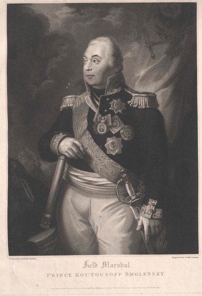 Michail Illarinovitsj Golenisjtsjev Prins Koetoezov-Smolenskij door Artist Unknown