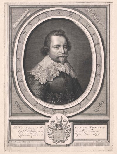 Nikolaus Johannes Honigh (druk) door Artist Unknown