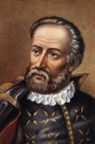 Portret van Fernand de Magellan Portugees navigator (chromo) door Artist Unknown