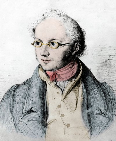Portret van de Duitse bankier Abraham Mendelssohn Bartholdy (gravure) door Artist Unknown
