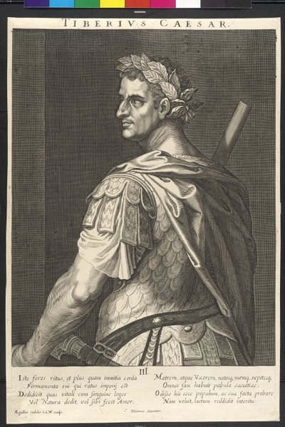 Romeinse keizer Tiberius door Artist Unknown