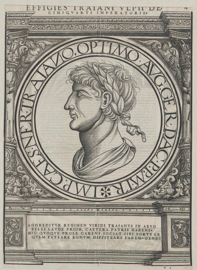 Romeinse keizer Trajanus door Artist Unknown