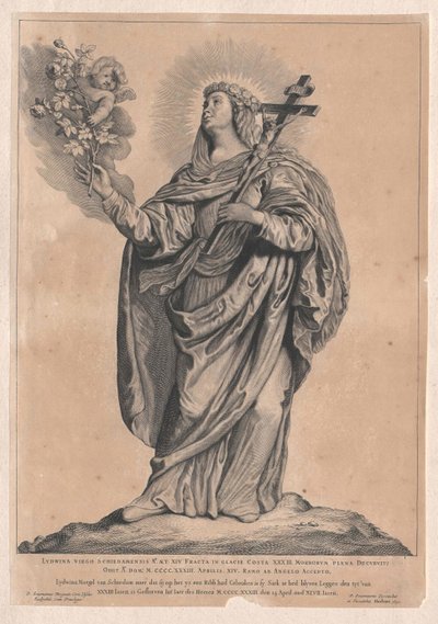 Saint Lidwina of Schiedam door Artist Unknown