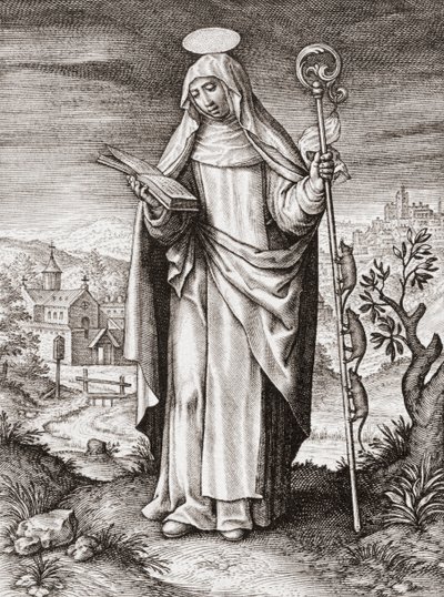 St. Gertrude van Nijvel door Artist Unknown